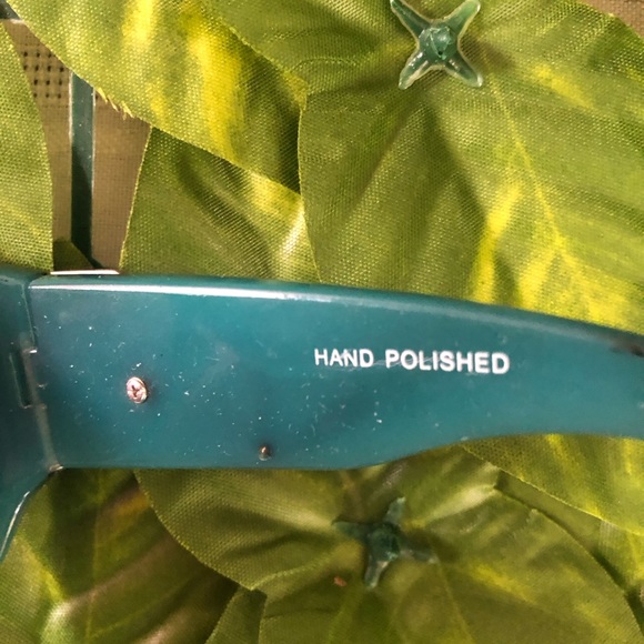 Gorgeous Turquoise Sunglasses with Silver Embellished Sides - Picture 7 of 9